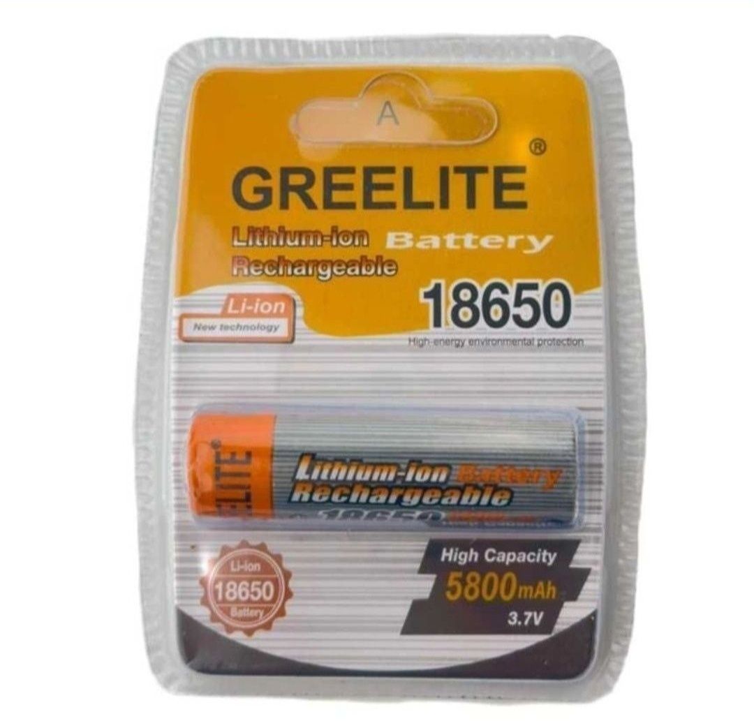 Акумулятор 18650 Li-Ion 5800mAh grelite аккумулятор 42г с носиком