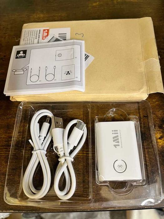 Adapter 1Mii Bluetooth 5.3 2w1 do TV i słuchawek, Jack 3.5