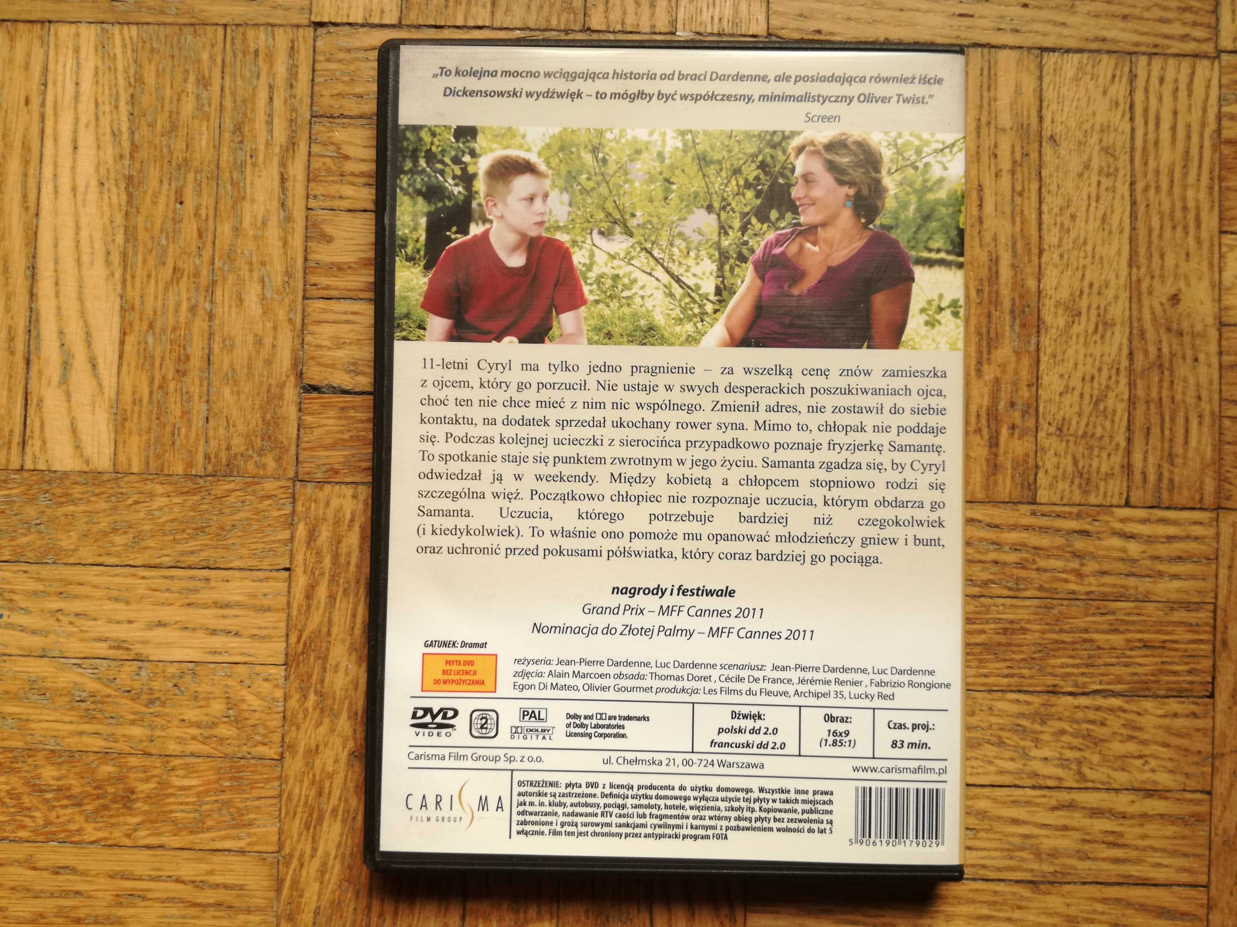 Chłopiec na rowerze (2011), film DVD