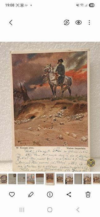 Napoleon na koniu pocztówka llRp W Kossak W