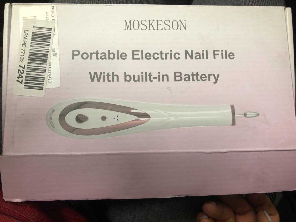 MOSKESON Elektryczny pilnik do paznokci, frezarka !!!