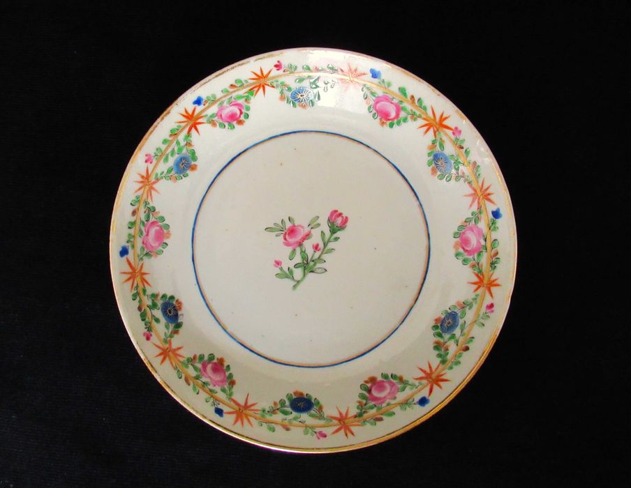 Taça e Pires Porc. China, Cia. Índias Séc. XVIII (Ref. 3)