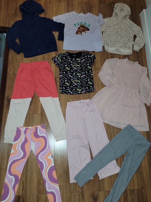 Zestaw 9szt ubran dla dziewczynki 128 Reserved H&M