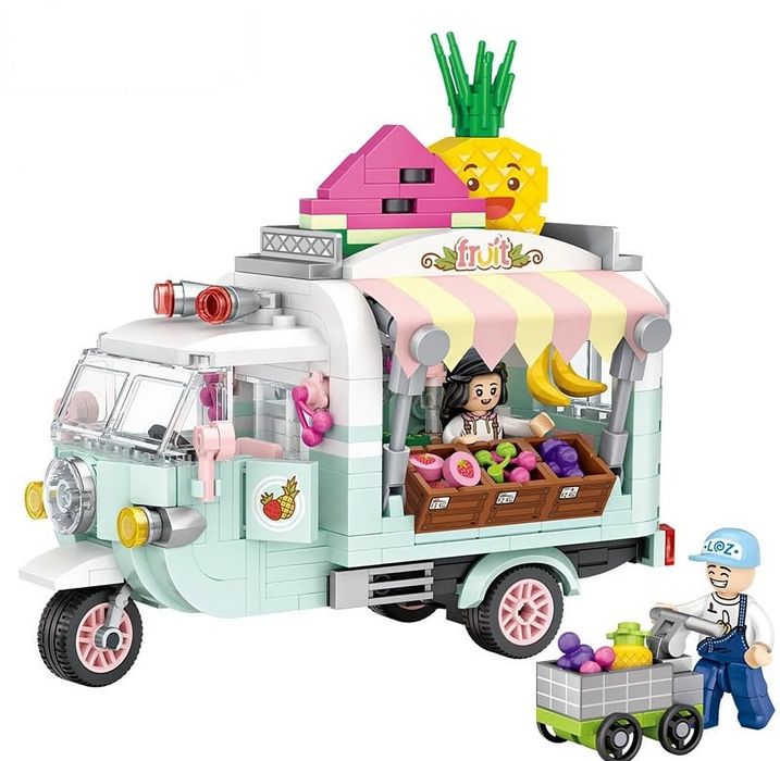 Furgonetka Food Truck z owocami  Mini Klocki