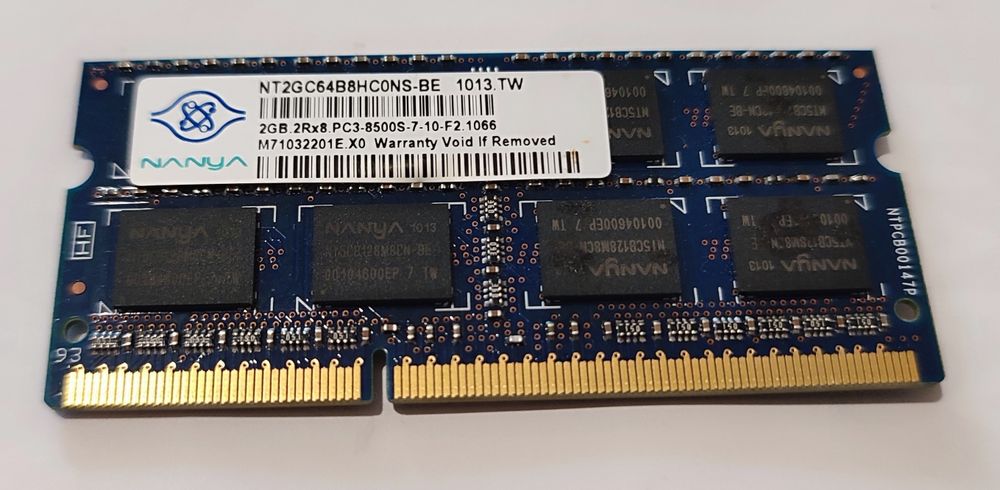 Оперативна пам'ять 1,2,4 GB для ноутбука