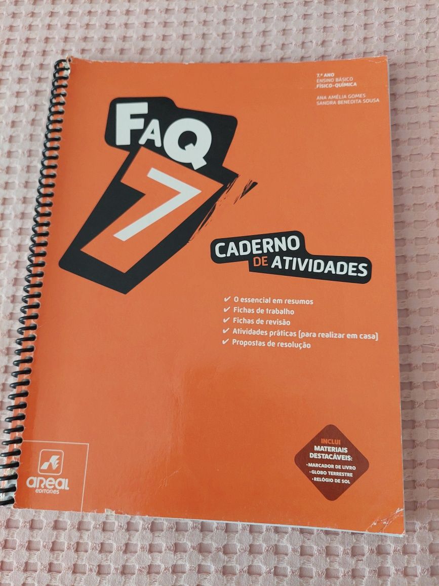Caderno de atividades de Físico Química Faq 7 ano