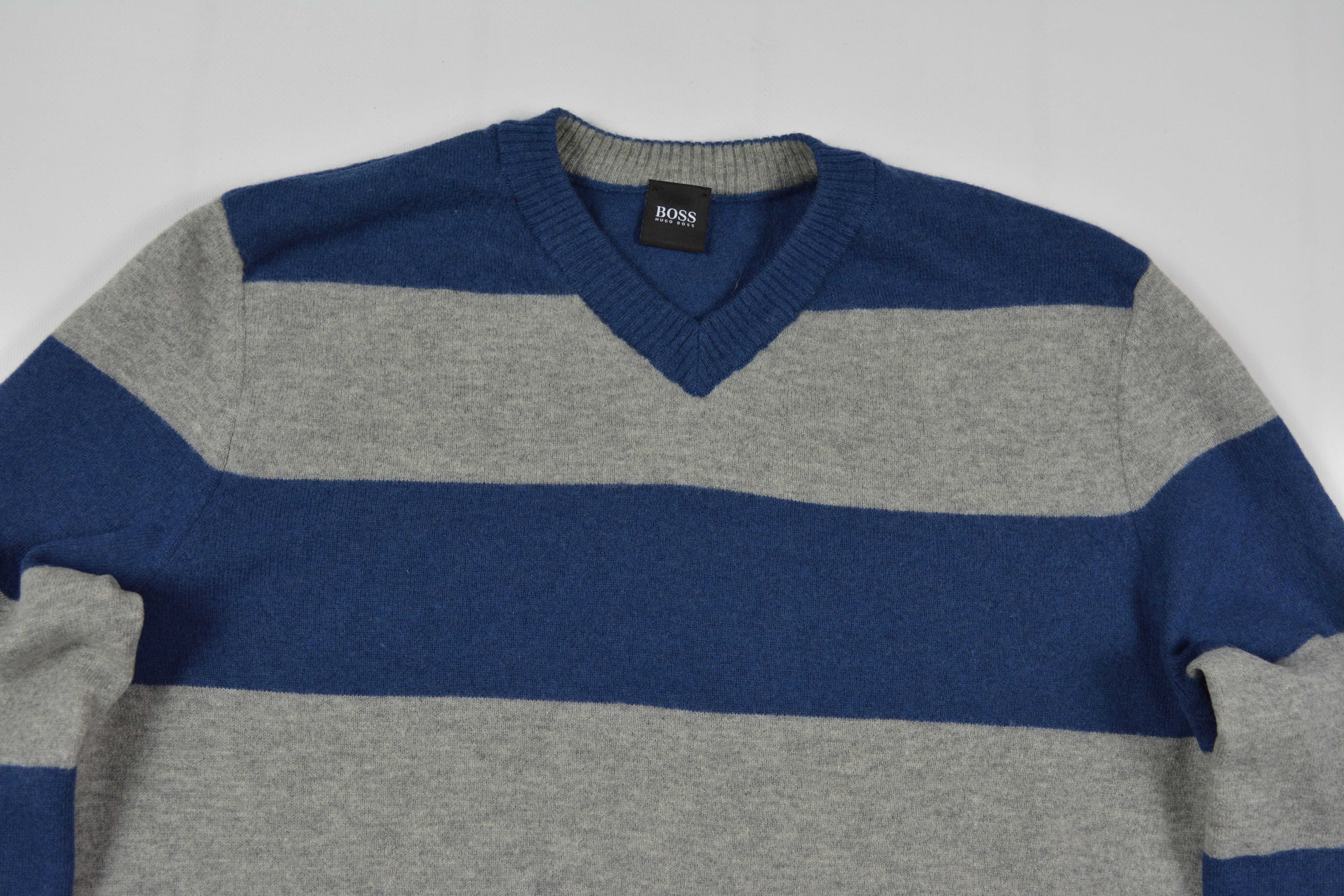 Hugo Boss Męski Sweter Virgin Wool V-Neck Rozmiar M