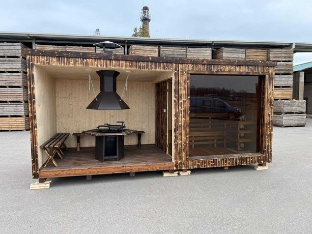 Modern Sauna Ogrodowa + Grill House Relax Room
