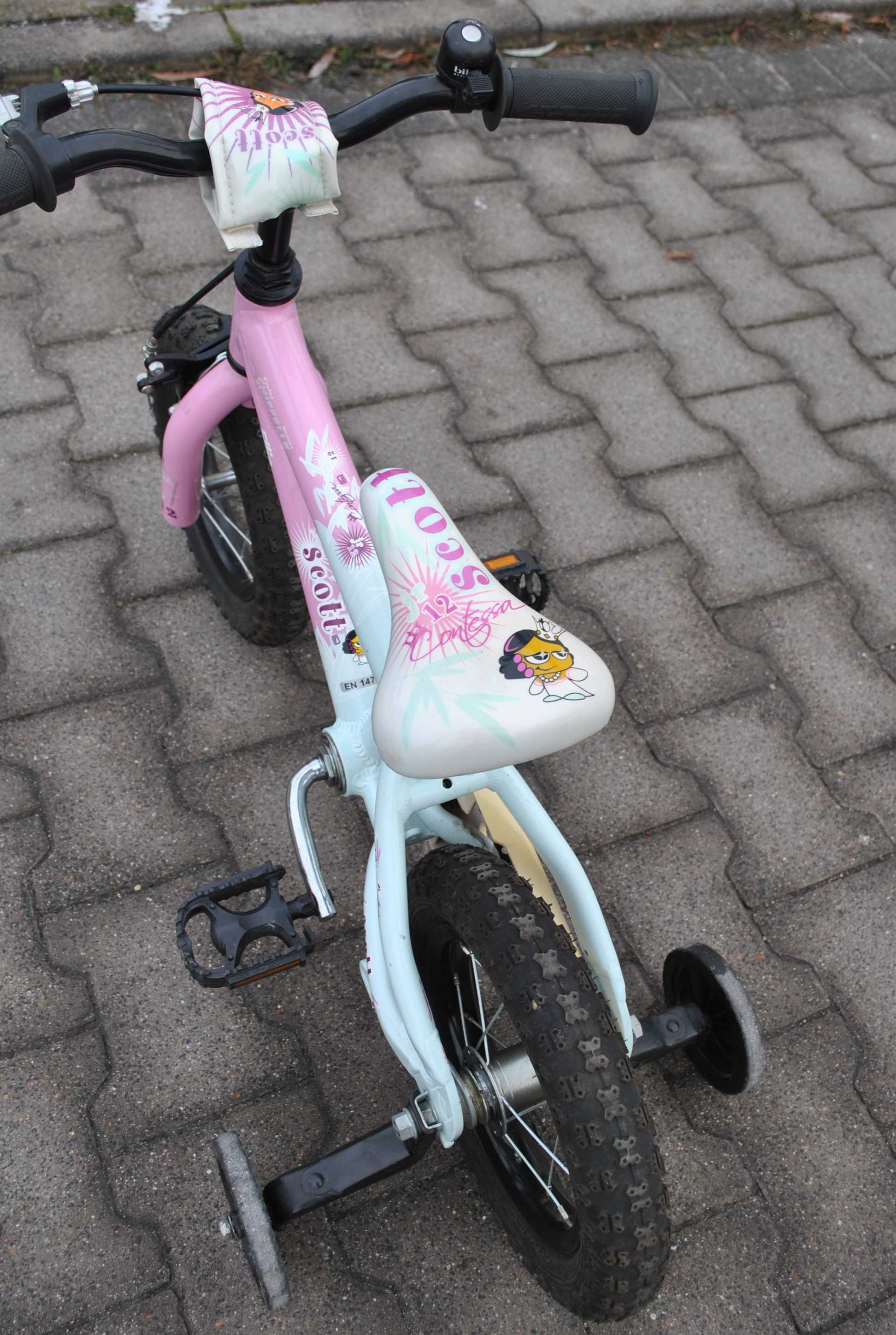 Rower rowerek Scott Junior 12 różowy kółka boczne super stan 3