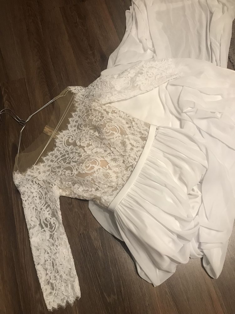Suknia ślubna Herm’s Aragonite S XS 34 36 biała