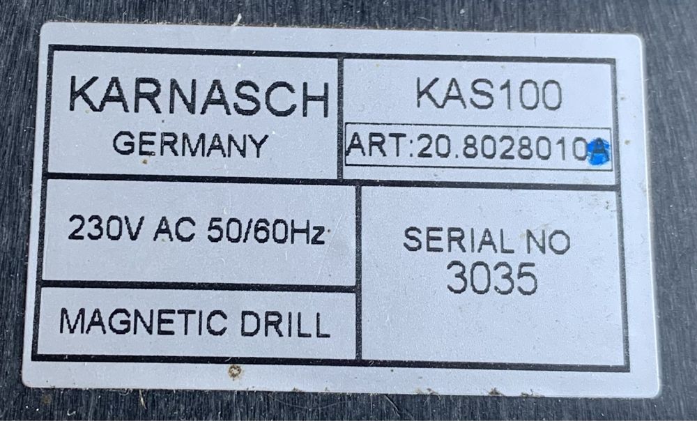Engenho furar base magnetica karnach KAS100