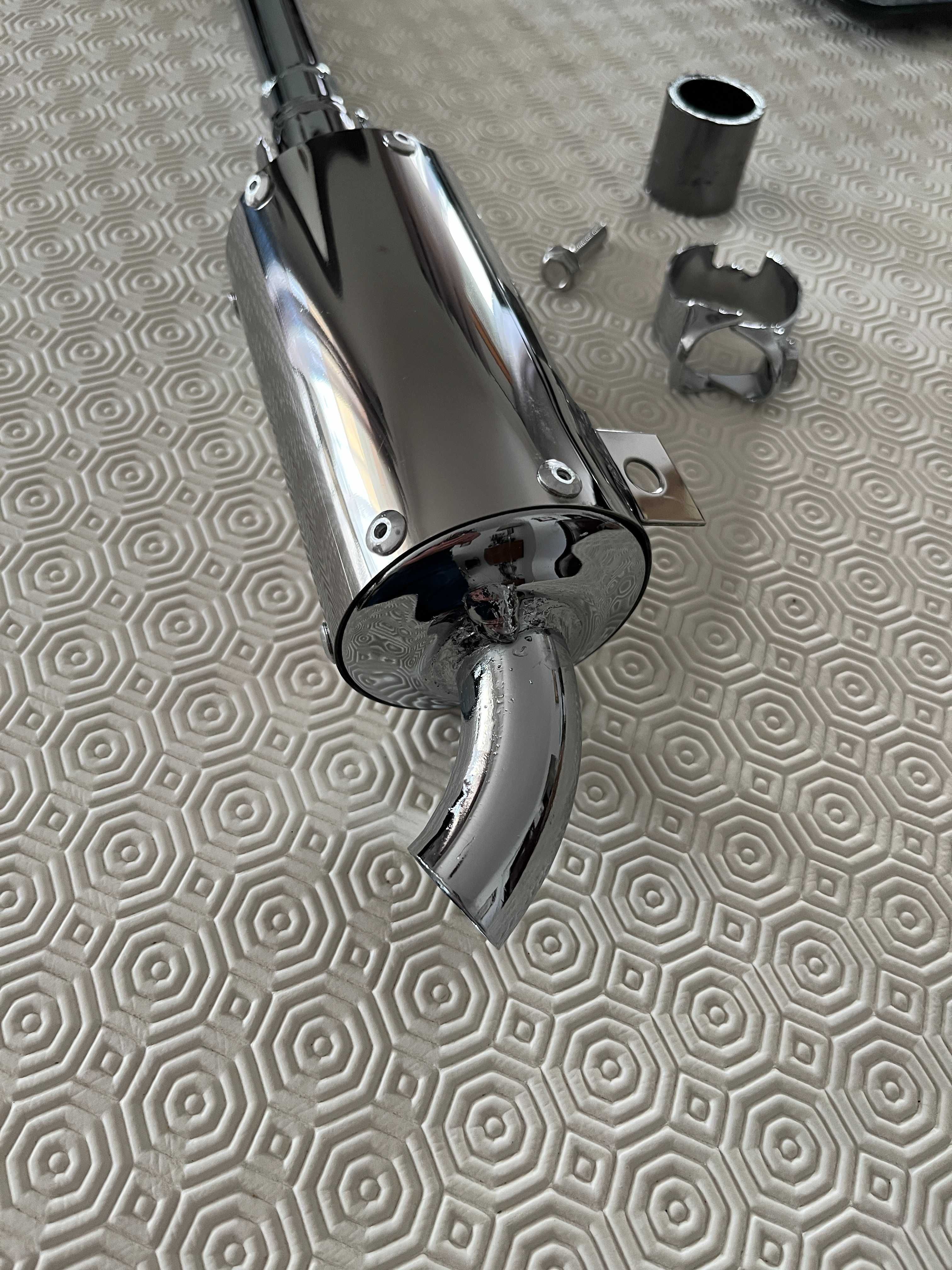 Linha de escape completa (race exhaust) NOVA p/ Honda Mini Trail Z50A