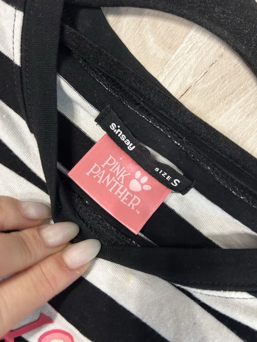 Top w paski z rozowa pantera Sinsay S 36