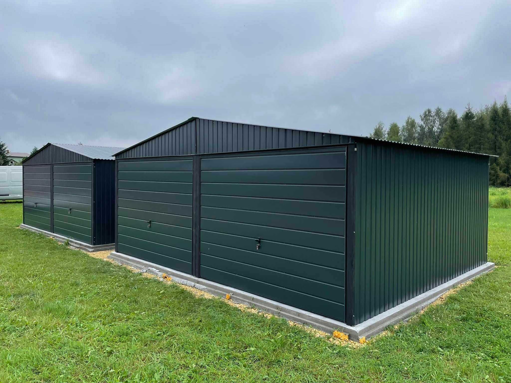 Garaż blaszany 6x5 PROMOCJA. WZMOCNIONY PROFILAMI. Producent.