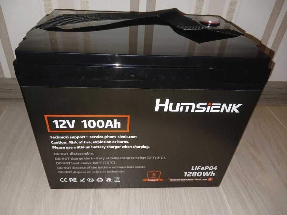 Акумулятор HUMSIENK 12V 100Ah LiFePO4, EVE Grade-A (новий)
