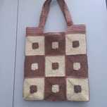 Torebka szydełkowa shopperka  rafia handmade