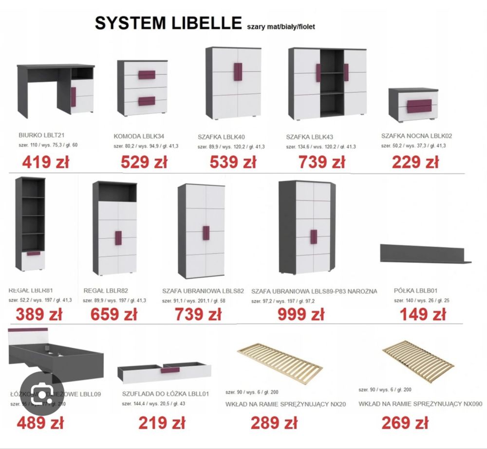 Meble mlodziezowe libelle