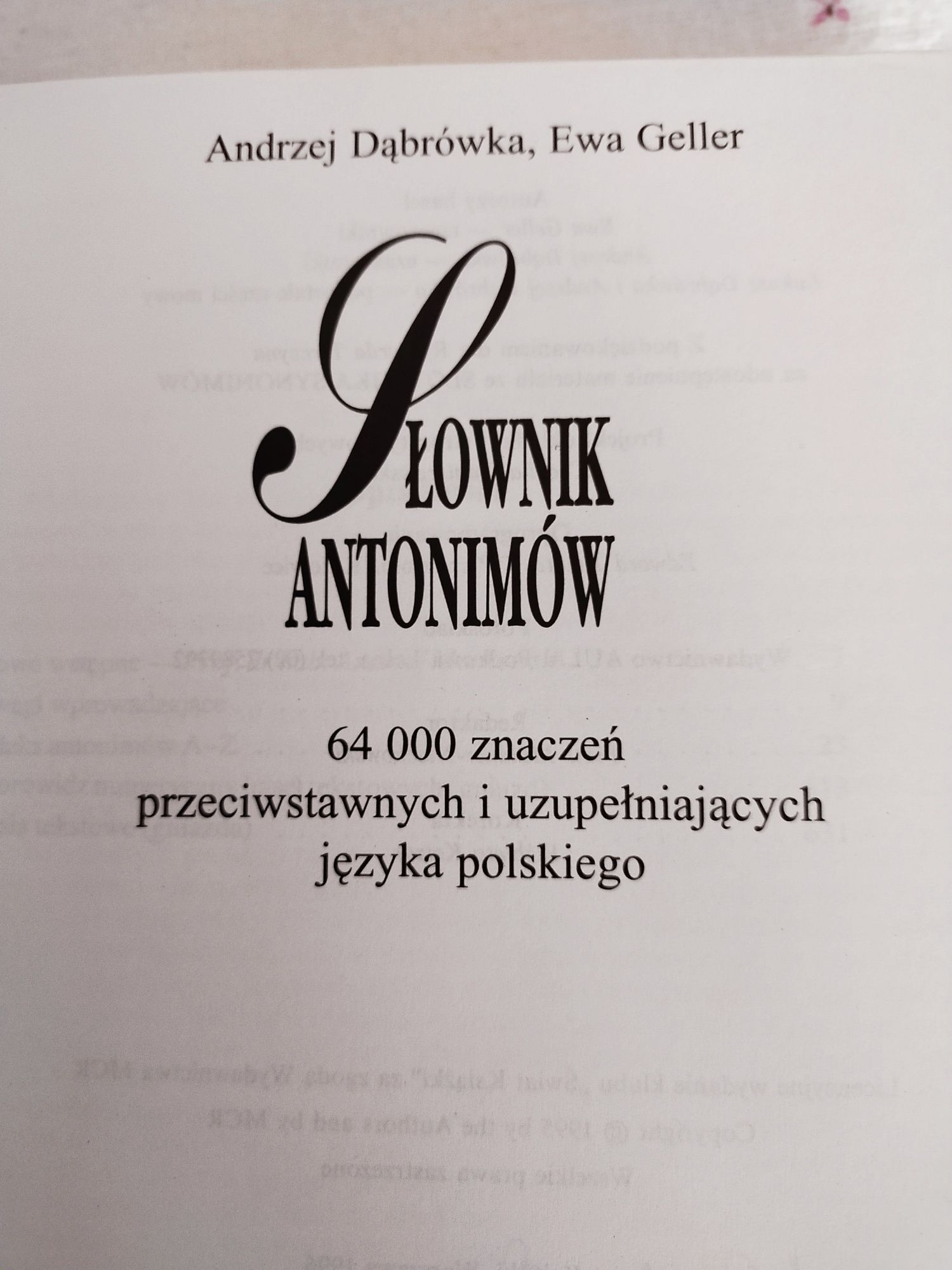 Słownik Antonimów