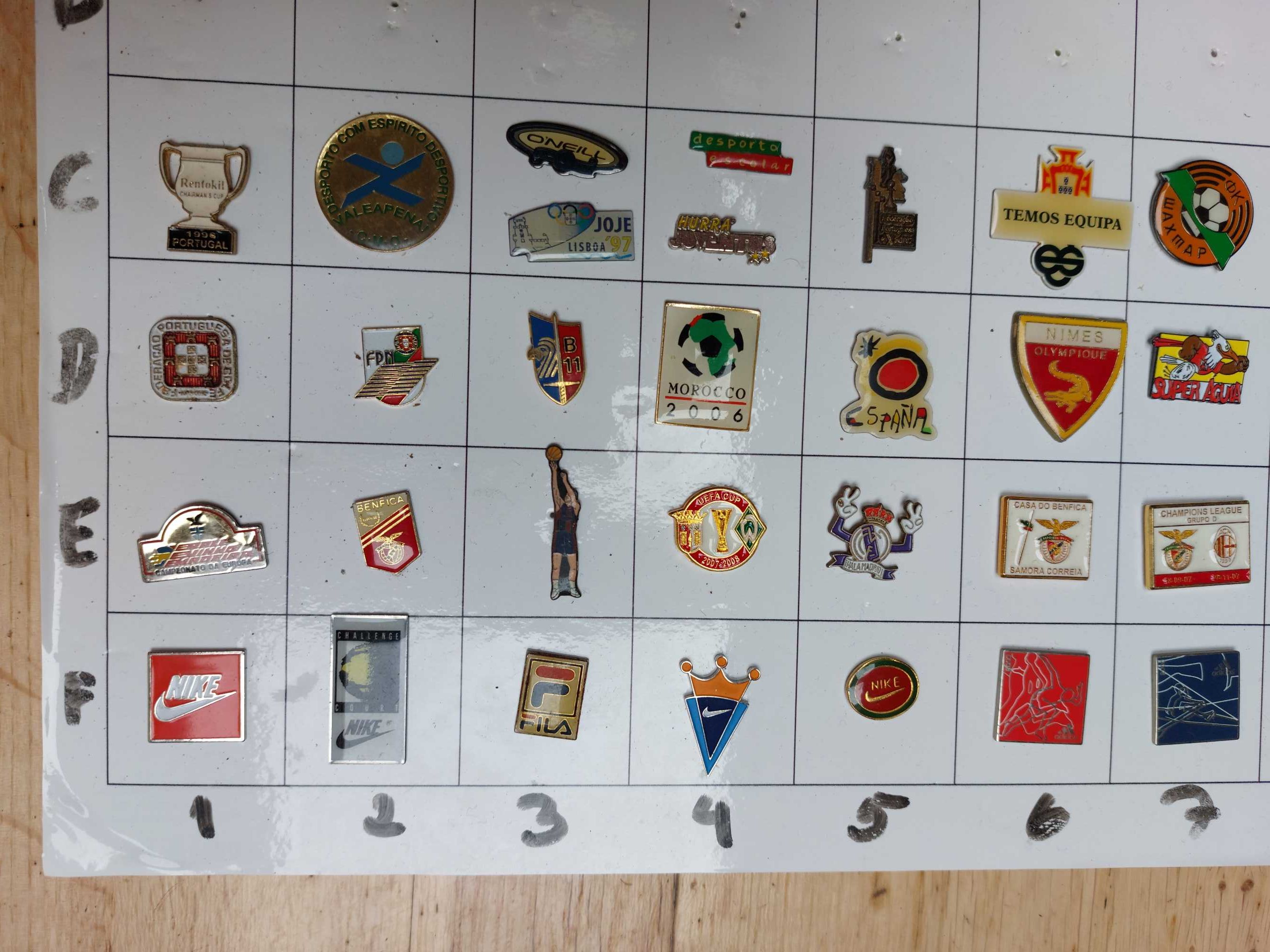 Desporto: vários pins