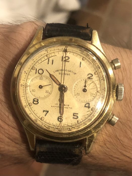 Relógio Chronographe Suisse Vintage Anos 50