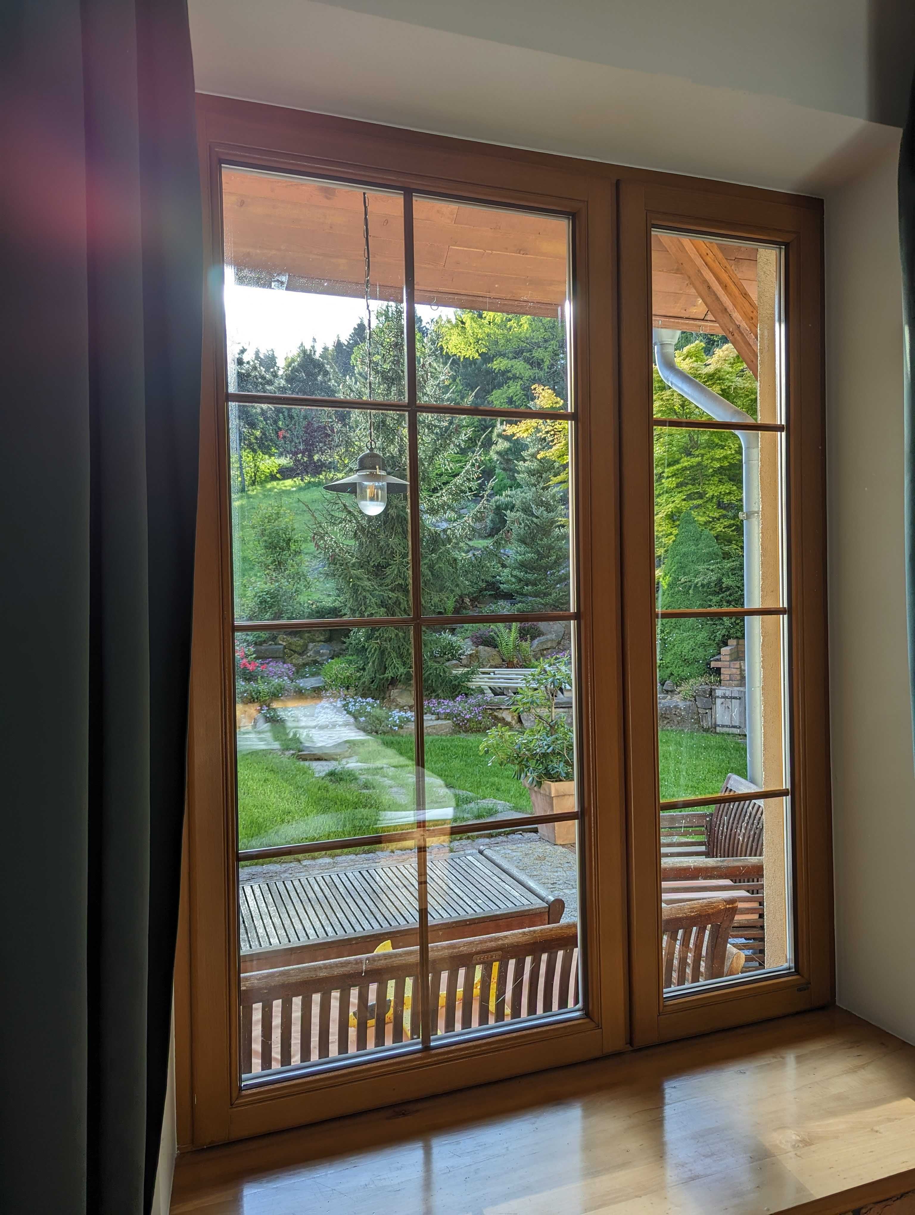 Okno drewniane dębowe Urzędowski 145x185cm bardzo ładne