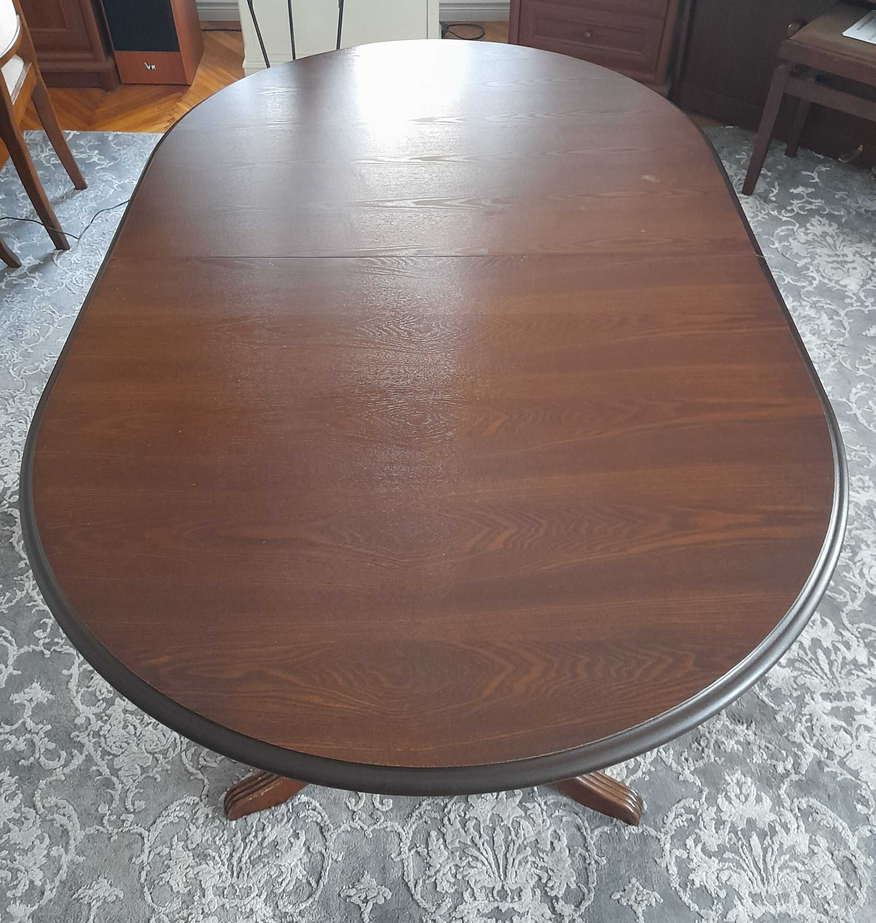 Stół owalny drewniany rozkładany 160cm do 280cm