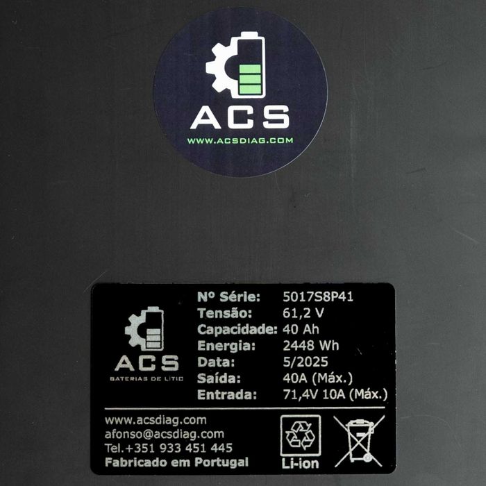 Bateria de Lítio 60V 20Ah