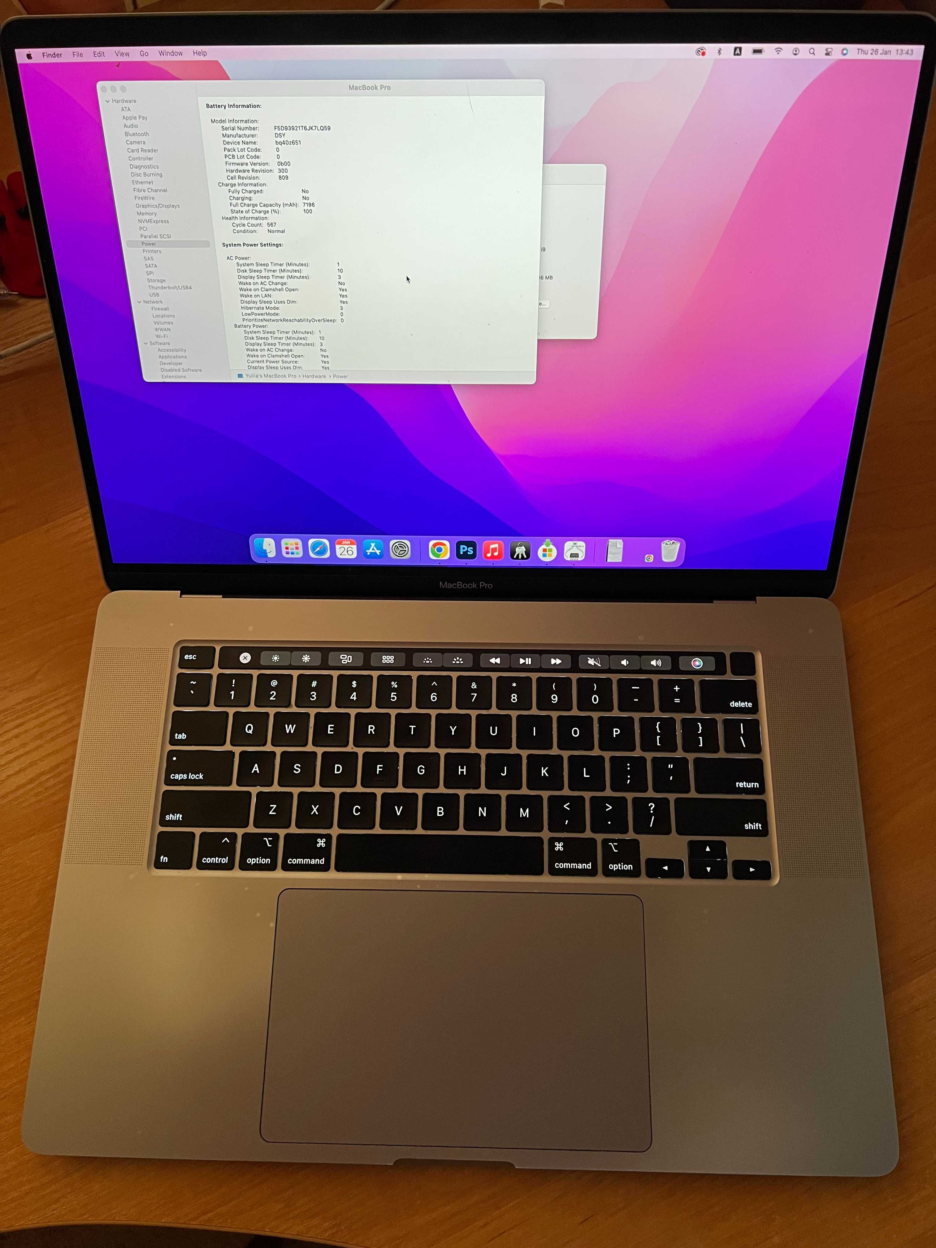 MacBook 16” 2019 A2141 1Tb, 16 Gb, intel i9 2.3 hz 8 core