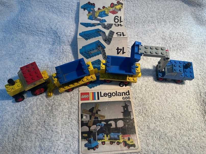 LEGO LEGOLAND 686 – 1973 Trator reboque e Escavadora