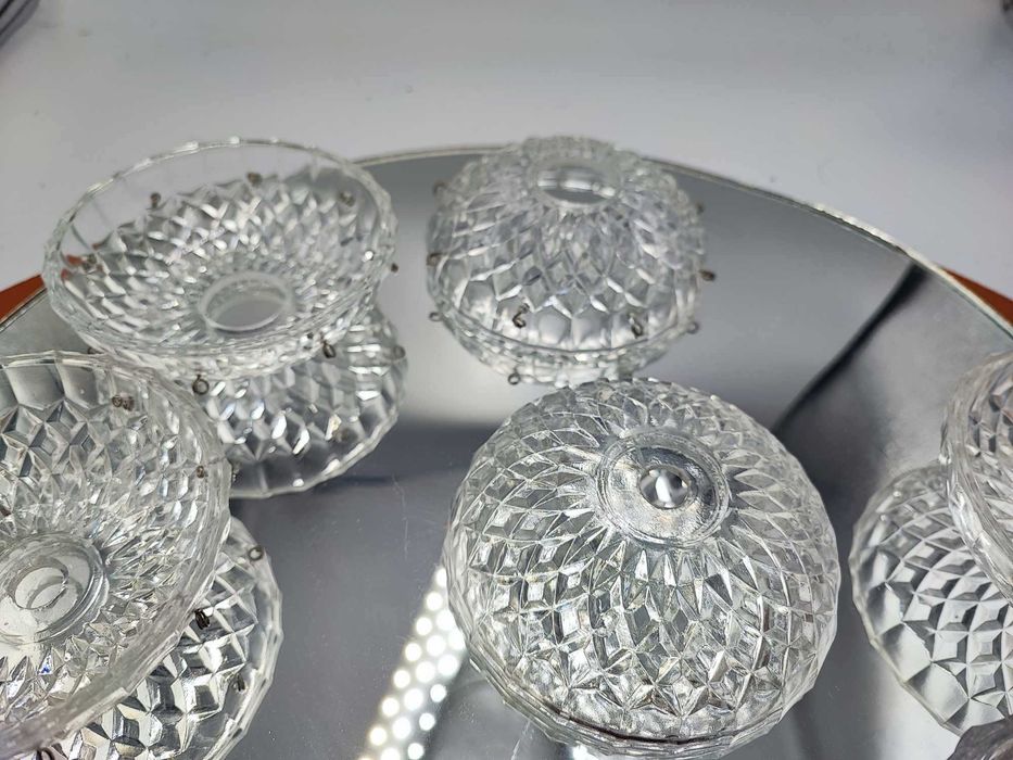 Stara szklana miseczka żyrandol,kinkiet,świecznik,cena za 1 sztukę