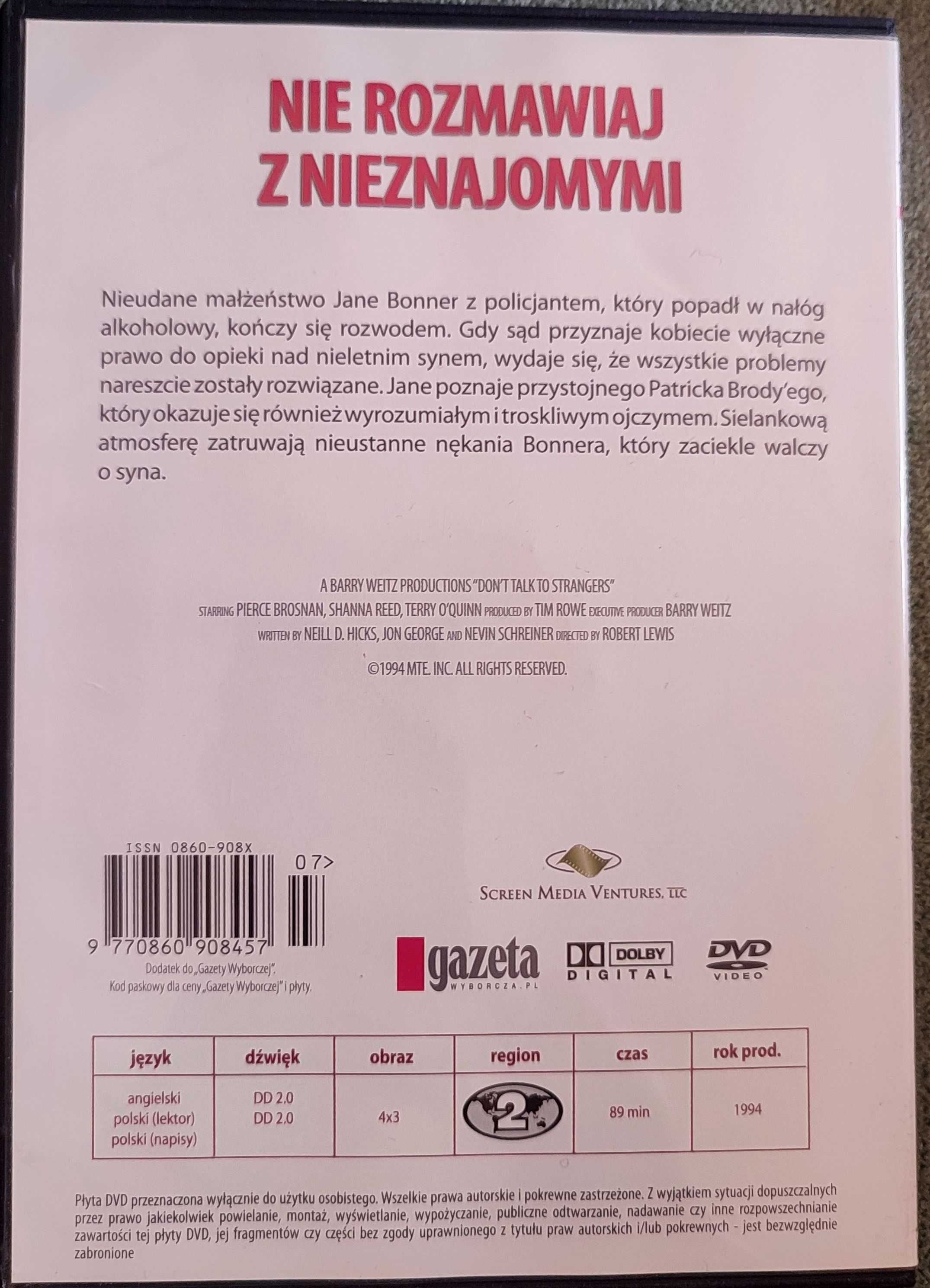 Film DVD Nie rozmawiaj z nieznajomymi. Pierce Brosnan