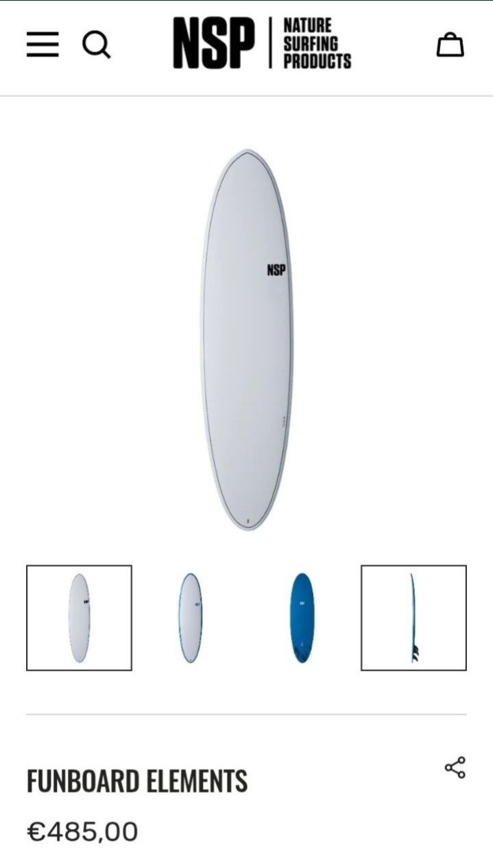 Surfboard NSP 6'8 Elements epoxy