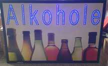 Reklama świecącą Alkohole 90×60 cm