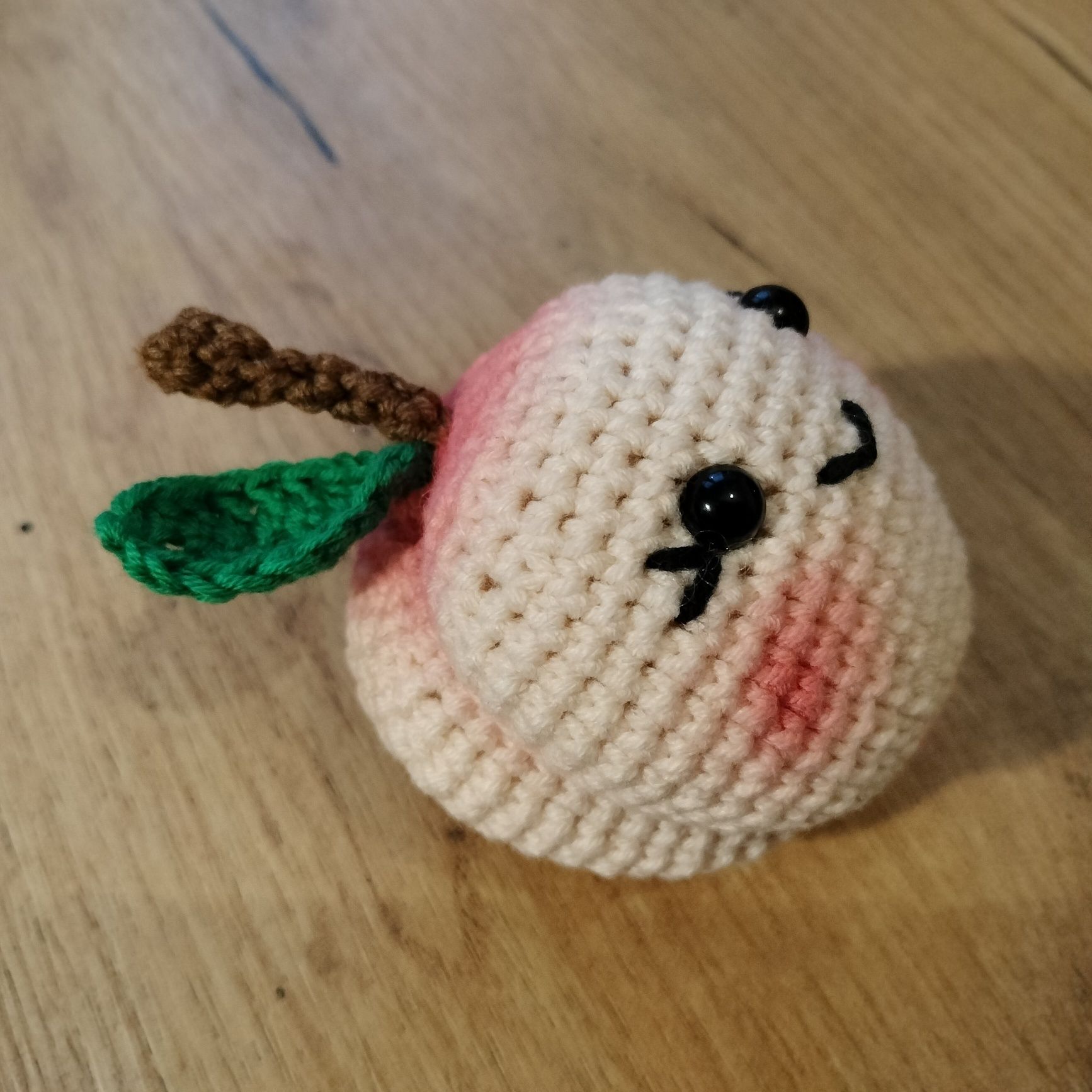 Maskotki OWOCE kawaii w koszu zestaw banan arbuz handmade na szydełku