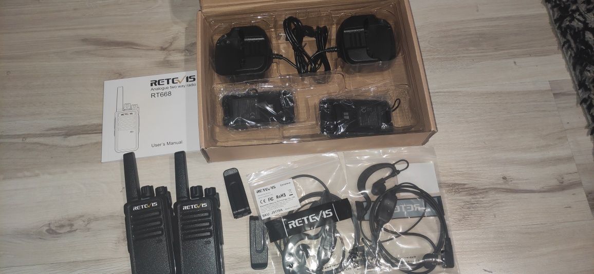 Retevis RT668 Krótkofalówki Walkie-Talkie Zestaw Słuchawkowy okazja