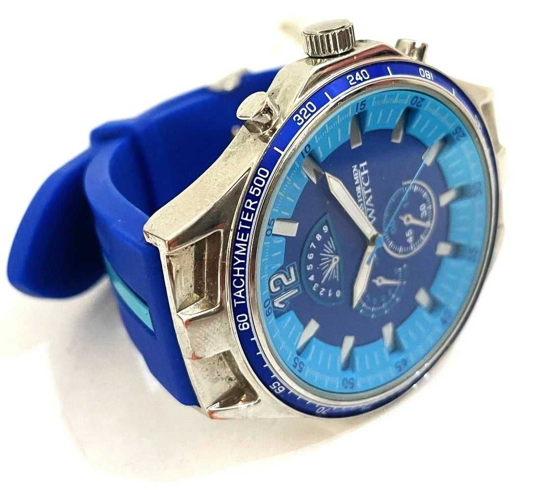 Analogowy Klasyczny Zegarek AFM Męski Atlas For Men Watch Blue + Pasek