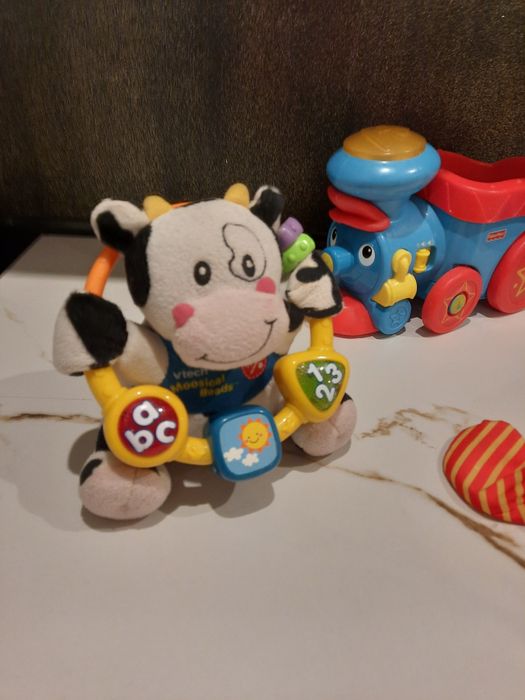 Zestaw zabawek edukacyjnych interaktywnych fisherprice vtech po angiel