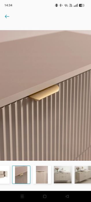 Szafka łazienkowa kaszmir 120 cm ryflowane drzwi