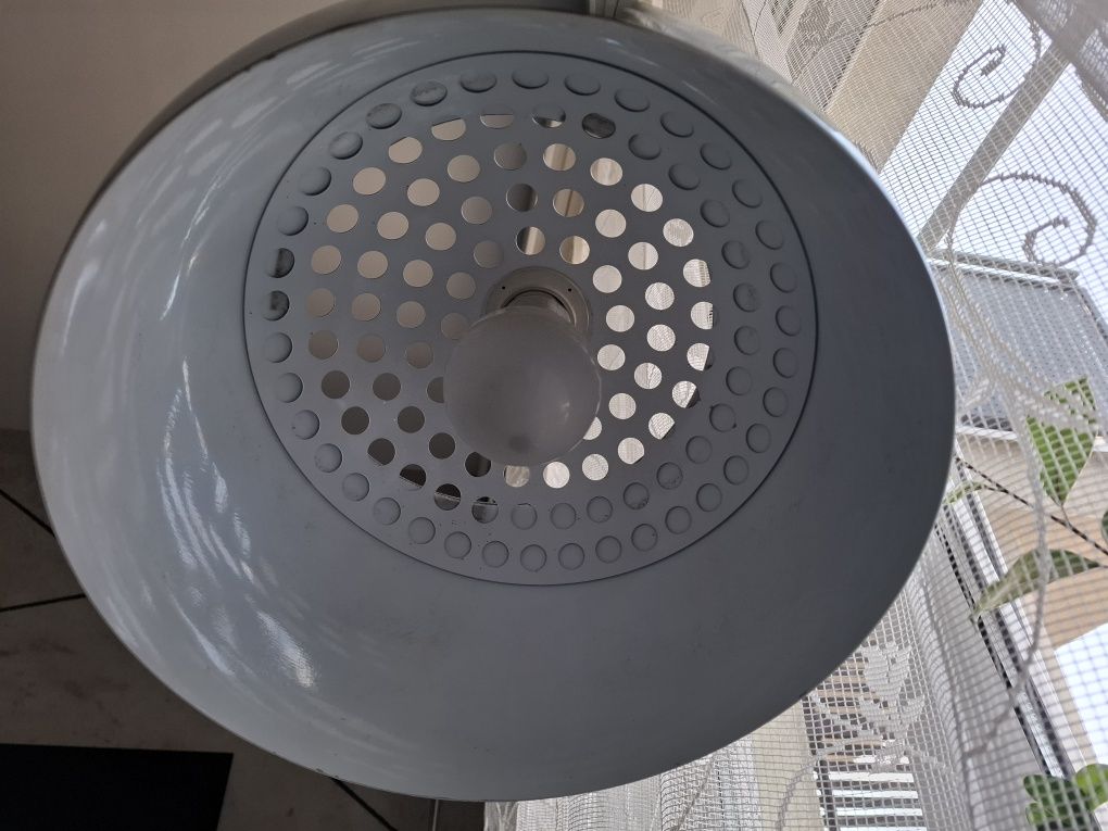 Lampa stojąca srebrna