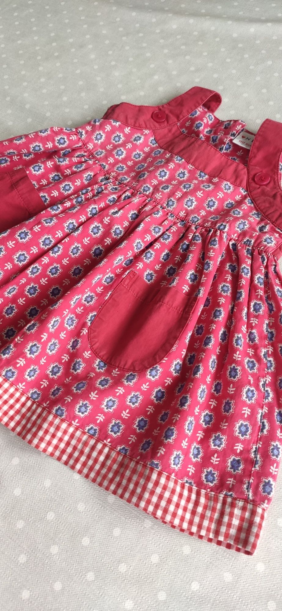 Sukienka NEXT, rozmiar 86 (12-18 miesięcy), czerwona.