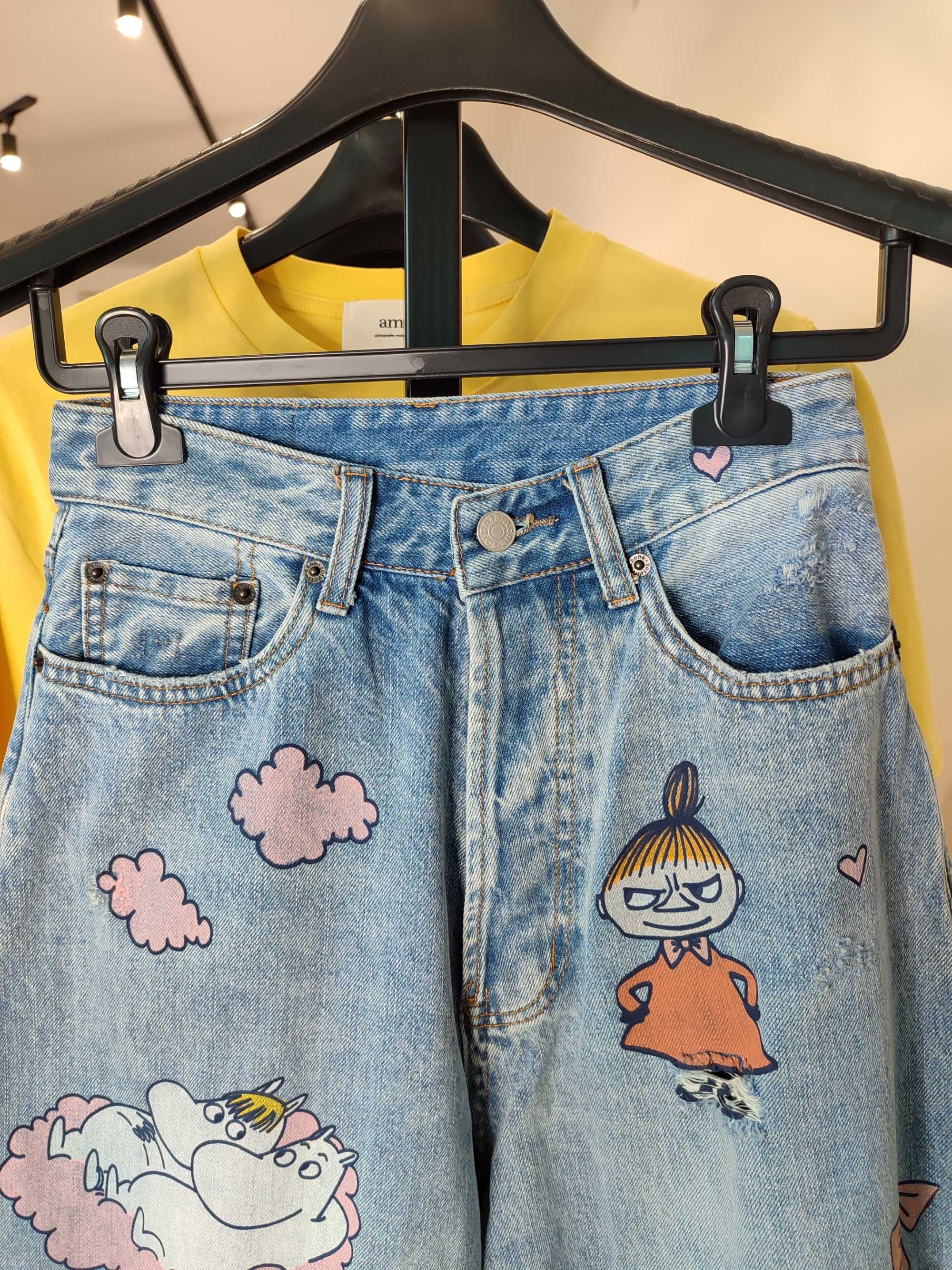 Джинси Acne Studios x Moomin Super Baggy Fit Jeans Blue