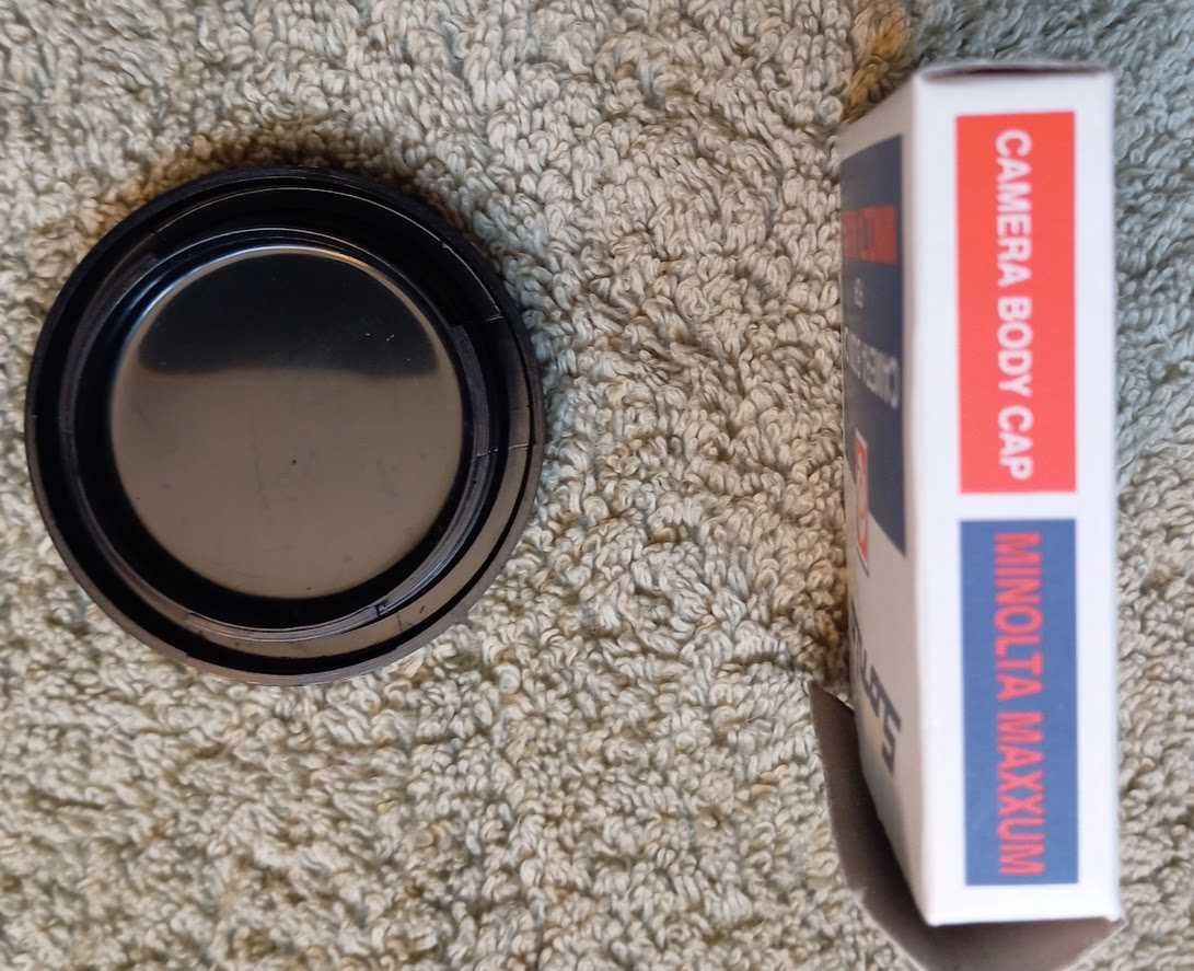 Dekielek - Camera Body Cap for Minolta Maxxum + opakowanie Vintage