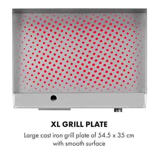 Grillmeile 3000G, grill płyta grillowa 54,5x35cm 3000W AI47