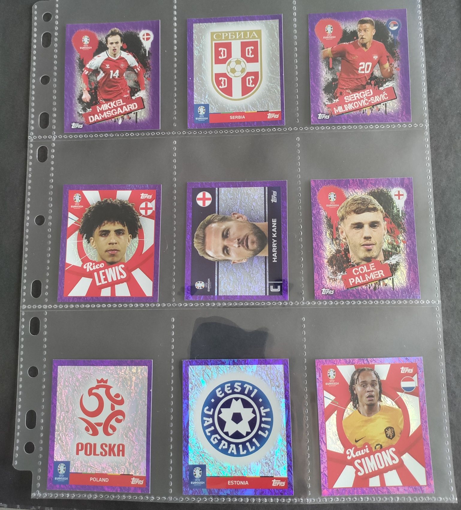 Topps Euro 2024 - Paralelos Roxos
