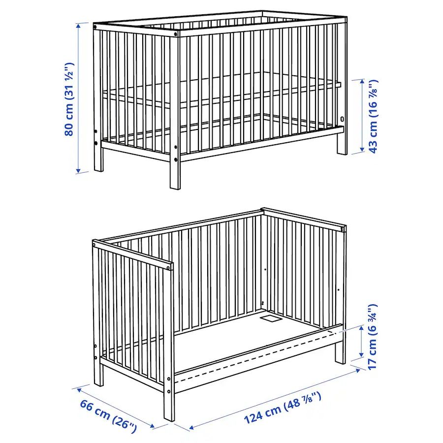 Cama de bebé com colchão