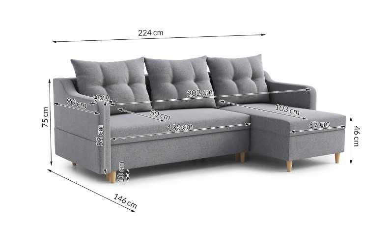 CZYSZCZENIE MAGAZYNU Narożnik 224X146 CM Kronos 14 – BARI RN08