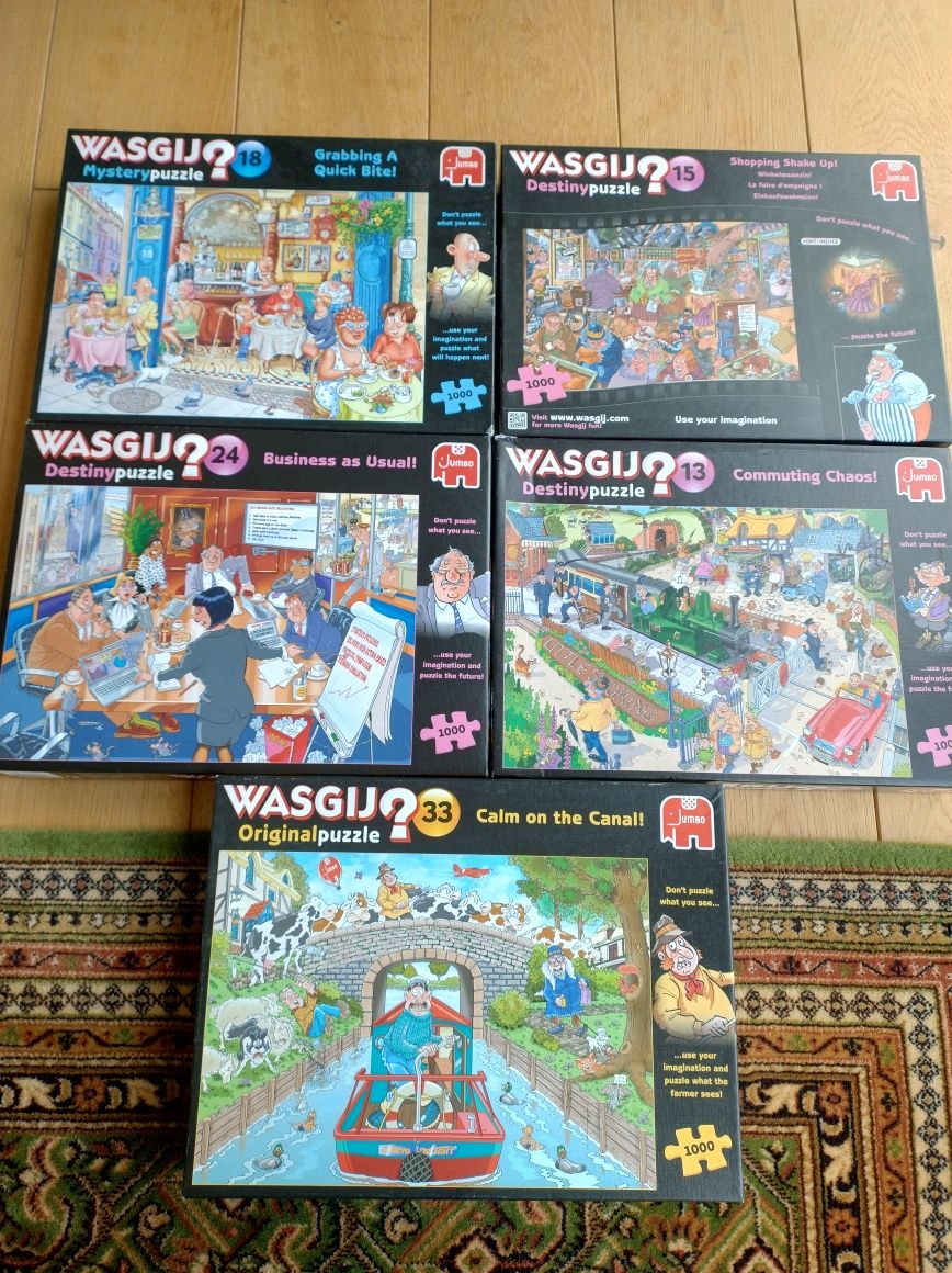 Wasgij puzzle zestaw układanka 5 sztuk