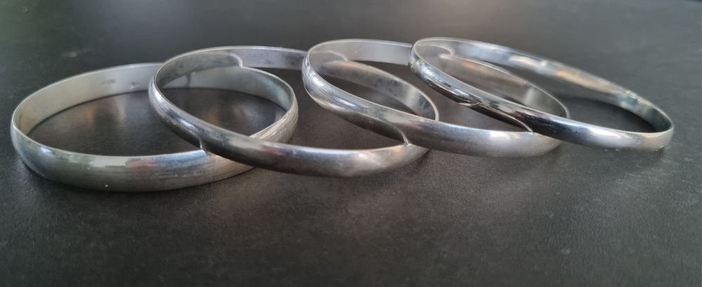 4 srebrne bransoletki koła próba 925 66g