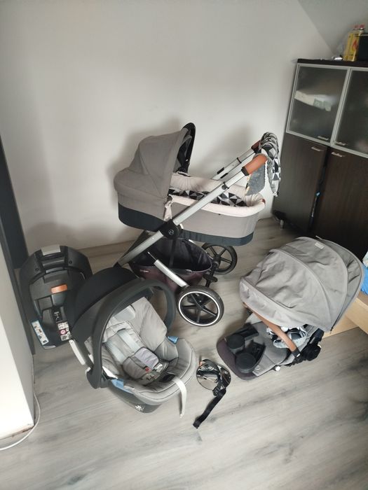 Wózek Cybex balios s lux 4w1 Soho Grey baza fotelik super stan