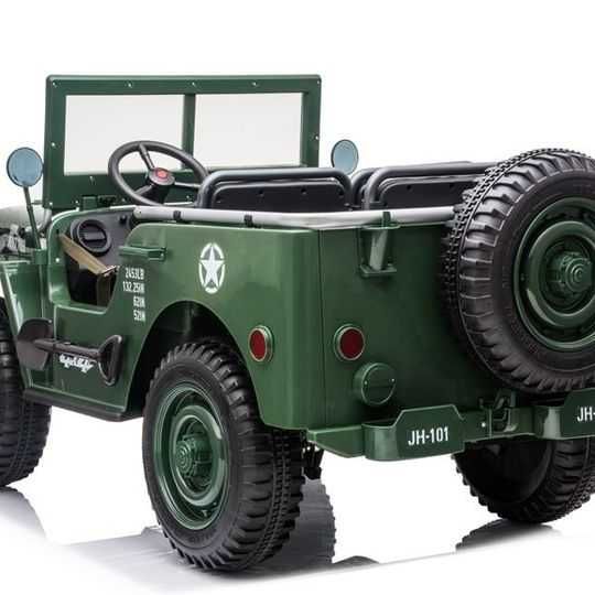 Wojskowe Retro  Auto dla Dzieci na akumulator 3 osobowe do 70 kg